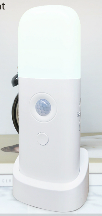 Lampe de nuit à détecteur de mouvement LED rechargeable par USB - Dimmable, portable, lampe de nuit activée pour chambre d'enfants, chambre à coucher, couloir - solution d'éclairage idéale pour la sécurité et le confort des enfants