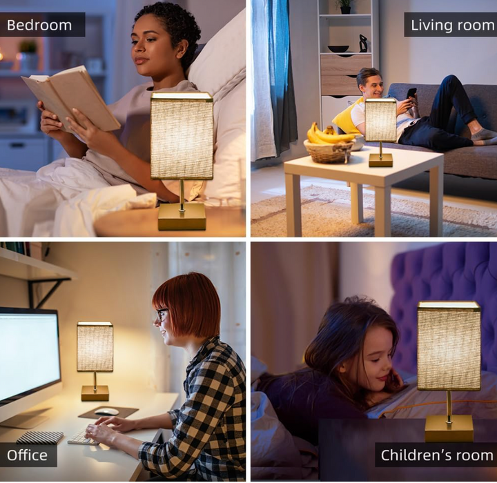 Led bureaulamp van Bedside Lamps - Touch dimbare tafellamp met USB- en Type C-poort, snel opladen, oogbescherming - ideale leeslamp voor studenten en lange uren lezers