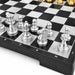 19 x 19cm Folding Magnetic Chess Set — Gold & Silver with Carry Box