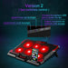 17-inch Six-Fan Laptop Cooler with LED Screen and Dual USB Ports