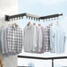Retractable Wall-Mounted Folding Clothes Hanger — Aluminium, Indoor & Outdoor