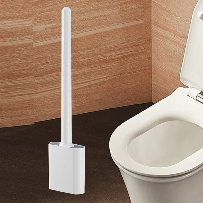 Mini Silicone Toilet Brush Set — Wall‑Mounted or Free‑Standing, Soft Silicone Brush