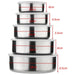 5-Piece Stainless Steel Mixing Bowl Set with Lids — Stackable & Dishwasher Safe