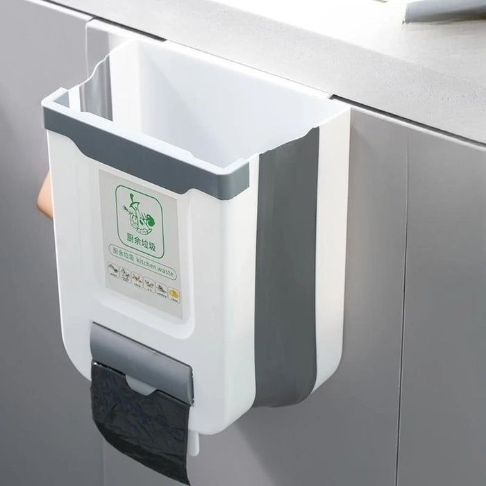 Collapsible Hanging Kitchen Bin — Cabinet Door & Wall Mounted, 7L/10L