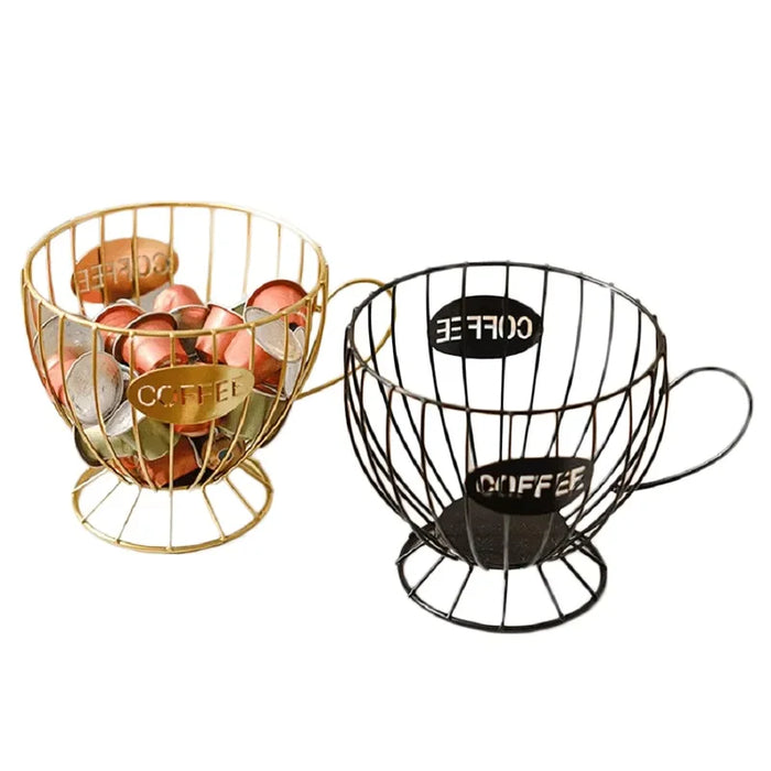 Metal Coffee Capsule Holder – Large Capacity Pod Organizer for Kitchen, Café & Bar