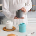 Ceramic Butter Cup with Lid — 350ml Sealed Butter Storage, Blue/Pink/White/Grey