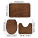 3-piece Microfibre Bath Mat Set — Absorbent, Non-slip, Stone Pattern