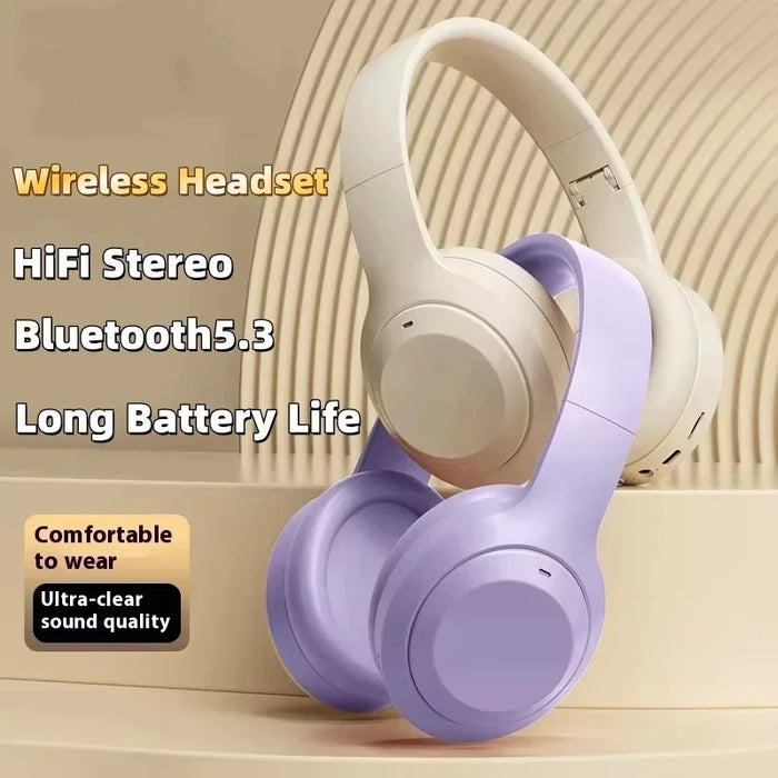 M5 Wireless Headset Bluetooth 5.3 — Foldable Hi‑Fi Stereo Headphones with Mic