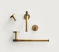 Brass Knurled Antique Bronze Bathroom Hardware – Towel Rack, Toilet Roll Holder & Hook