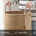 Large Tall Woven Storage Basket – Foldable Cotton Rope Laundry Hamper