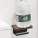 Wooden Toilet Roll Holder with Shelf — Wall-mounted, Rustproof Matt Black