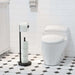 Stainless Steel Freestanding Toilet Roll Holder, Black – Standing Holder with 4‑Roll Storage