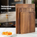 Acacia Wood Chopping Board — Thick Rectangular Cutting Board (S/M/L)