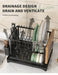 Stainless Steel 2-Tier Dish Rack — Fast-Drying & Stain-Free, Heavy-Duty Carbon Steel Frame