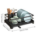 Carbon Steel & PP Dish Drying Rack with Drainer Tray — Space-Saving Plate Organiser