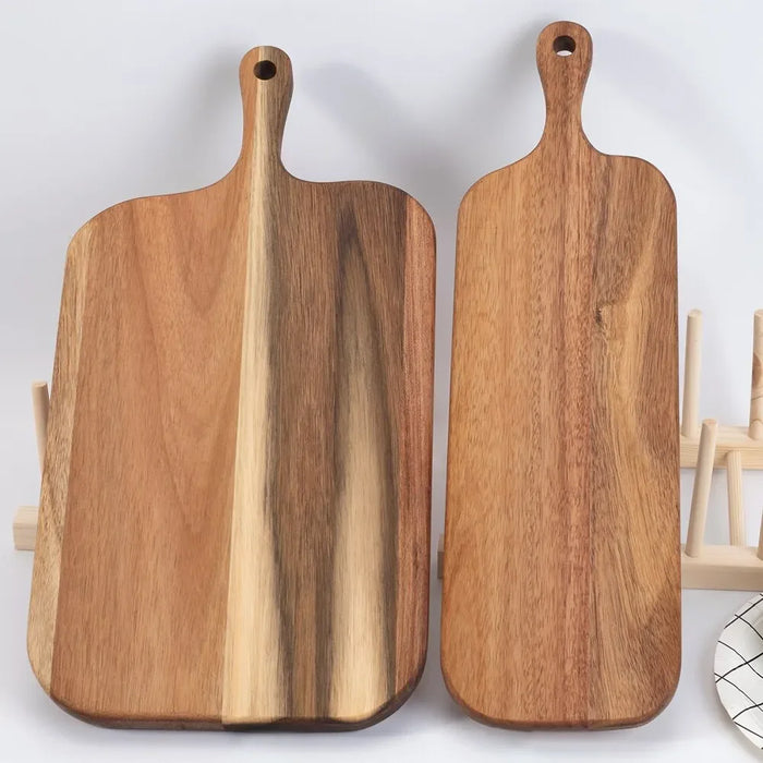 Wooden Cutting Board with Handle — Rectangular Serving & Cheese Board
