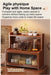 Bamboo 3-Tier Cup & Glass Organiser Shelf – Countertop Storage for Mugs & Small Spaces
