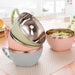 Stainless Steel Instant Noodle Bowl with Handle — 900ml, Cool‑Touch Outer (Pink/Green/Blue)