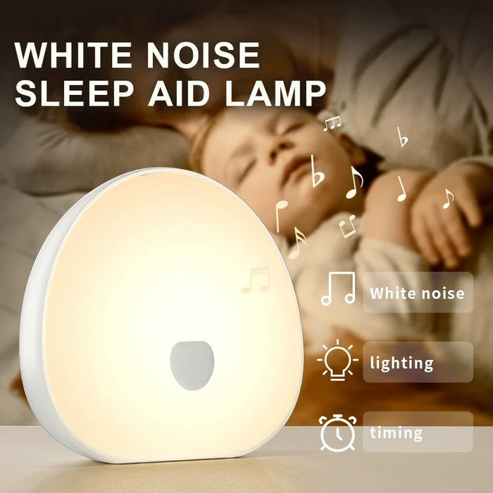 RGB Rechargeable White Noise Night Light — Touchable Sleep Lamp for Baby & Adults