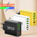 65W 6-Port USB PD Charger – 2x USB‑C PD + 4x USB Fast Wall Charger (EU/US)