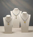 Linen Jewellery Bust Necklace Display Stand — Beige