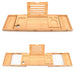 Adjustable Wooden Bath Tray — Extendable Bathtub Rack & Storage Shelf