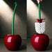 Cherry-Shaped Toilet Brush & Holder — Wine Red, Thick Head, Anti-Slip Handle