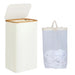 Slim Laundry Hamper — 100L or 160L Bamboo Basket with Removable Washable Bag & Handles