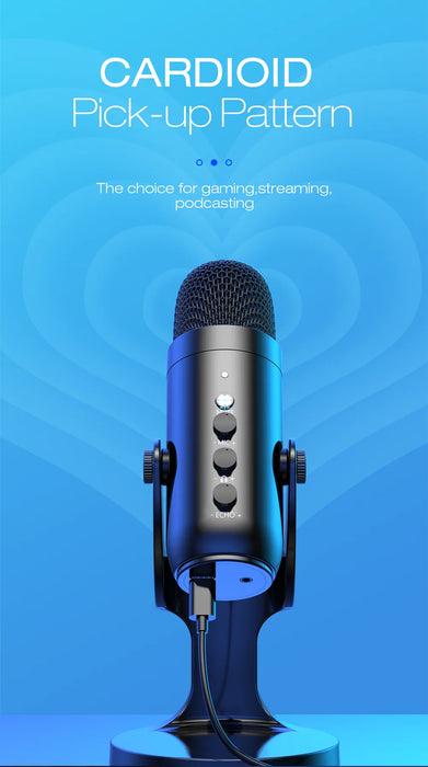 USB Condenser Microphone for PC, Mac, Gaming, Streaming and Podcasting