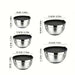 5-piece Stainless Steel Nesting Bowl Set with Sealing Lids — Mixing, Serving & Storage