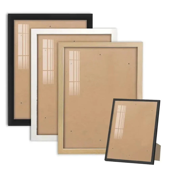 Classic Wood Photo Frame — 21 × 30 cm & 30 × 40 cm, Black or White