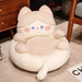 Tatami Floor Cushion with Backrest — 50×50cm Faux Rabbit Fur Lazy Seat (Grey/Pink)