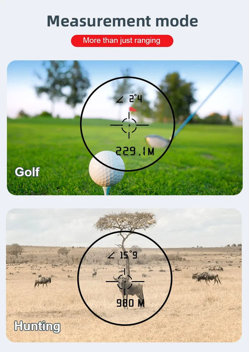 Golf Laser Rangefinder 5–600m / 5–1000m — Slope Compensation, Flag-Lock & USB-C Rechargeable