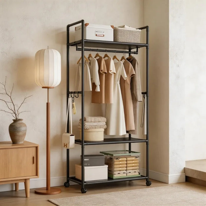 Multi‑functional Coat Rack — Space‑saving Hanger with Multi-layer Storage Shelf