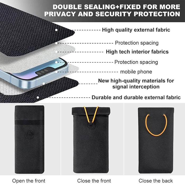 Faraday Pouch for Car Keys & Smartphones – Signal‑Blocking Key Fob Bag
