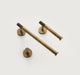 Brass Knurled Antique Bronze Bathroom Hardware – Towel Rack, Toilet Roll Holder & Hook