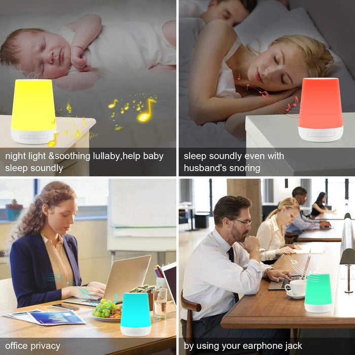 Smart White Noise Machine — 34 Soothing Sounds, App & Voice Control, Colourful Night Light