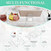 Expandable Transparent PET Bathtub Caddy Tray – Adjustable Bath Shelf with Cup Holders