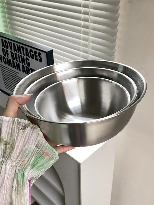 Stainless Steel Cooking Mixing Bowl with Scale — Large Capacity