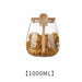 Airtight Glass Storage Jar with Bamboo Lid — 350 / 600 / 1000ml