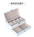 4‑Position Double‑Layer PU Leather Jewellery & Watch Storage Box