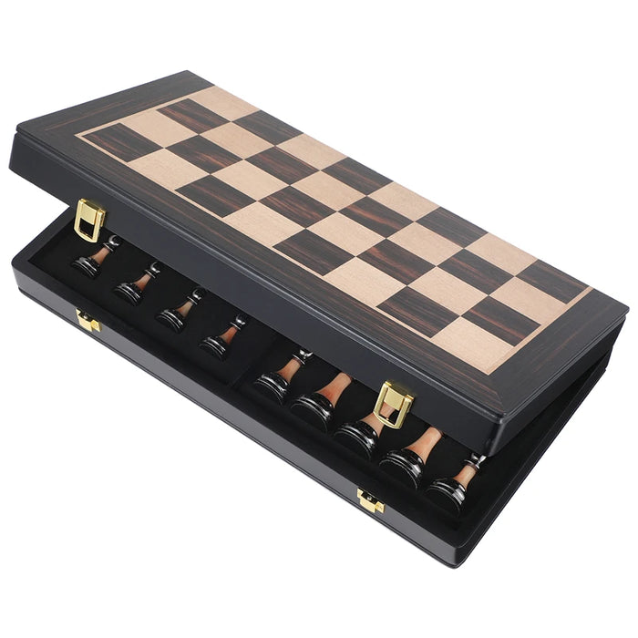 Large Wooden Chess Set — 45cm (17.7") Board, Electroplated Acrylic King 9cm (3.54")