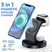 3‑in‑1 Magnetic Wireless Charging Stand for iPhone, Apple Watch & AirPods (USB‑C)