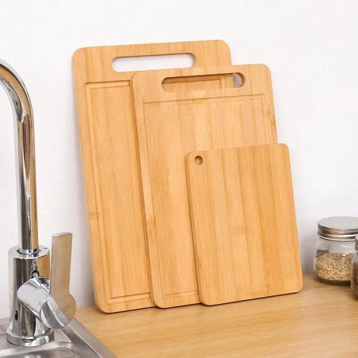 Thick Solid Wood Double‑Sided Rectangular Cutting Board – S, M & L