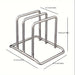 Stainless Steel Space-Saving Pot Lid & Cutting Board Rack - Heavy-Duty Countertop Organiser (1pc)