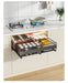 Retractable Pull-Out Metal Drawer Rack — Punch-Free Under-Sink Storage (Small/Large, White/Black)