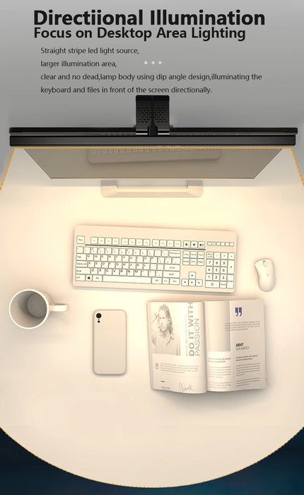 50cm Monitor Light Bar — USB Screen-Hanging Desk Lamp with Stepless Dimming