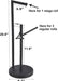 Stainless Steel Freestanding Toilet Roll Holder, Black – Standing Holder with 4‑Roll Storage