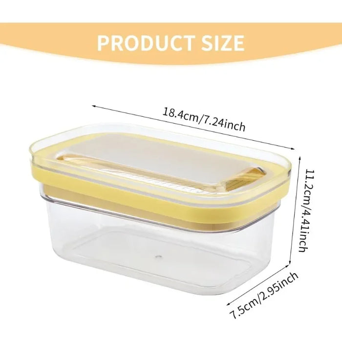 Airtight Butter Slicer & Keeper with Lid — Cutter and Fridge Storage Dish