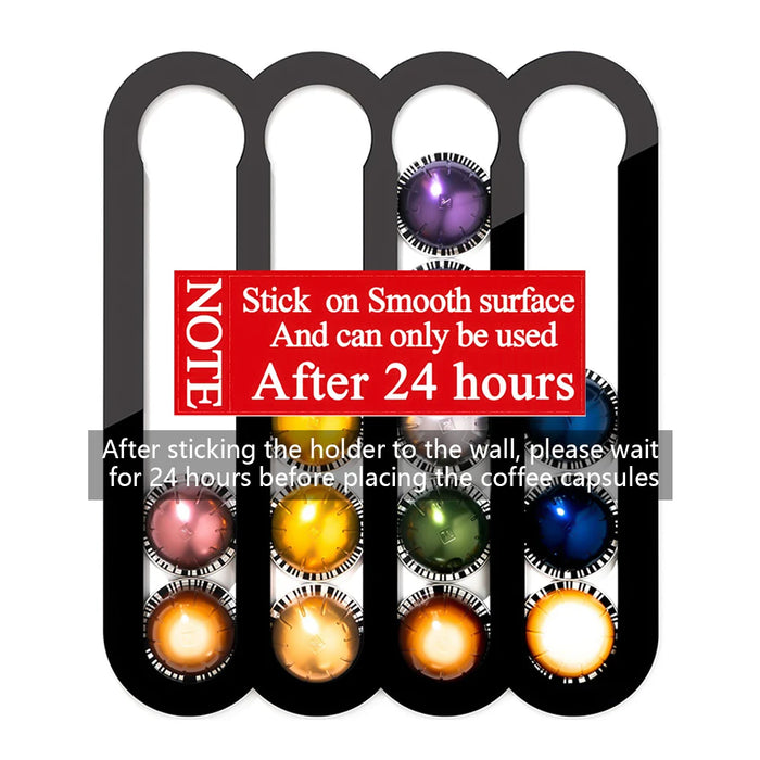 Acrylic Vertuoline Capsule Holder – Wall or Under-Cupboard Pod Rack (Black or White)